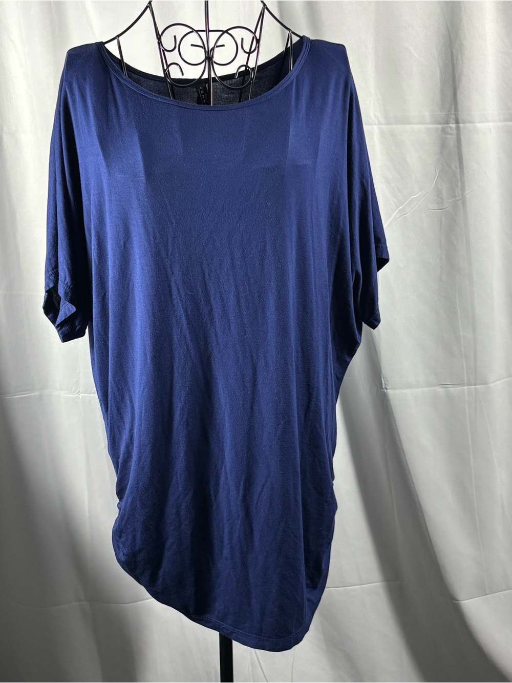 Women's Navy Blue Short Sleeve Crewneck Tee